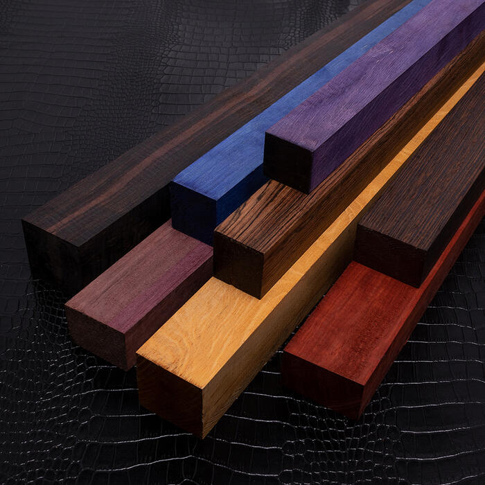 Blanks for cue and knife